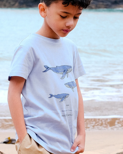 Whalesong - Applique ringer Tshirt
