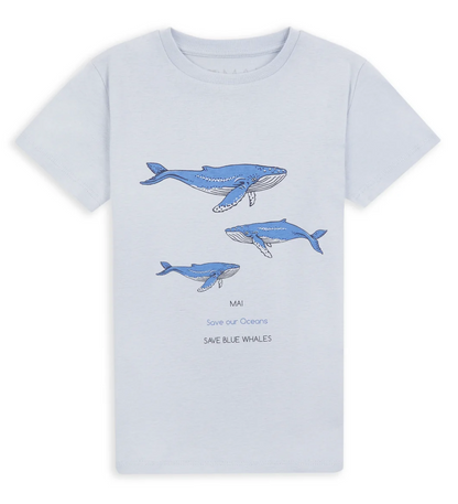 Whalesong - Applique ringer Tshirt