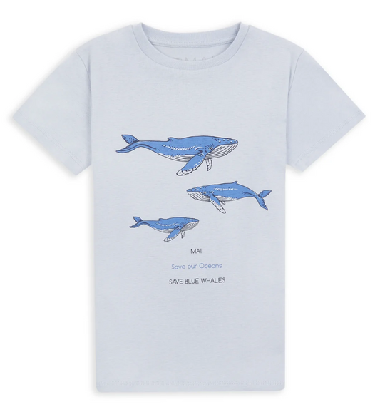 Whalesong - Applique ringer Tshirt