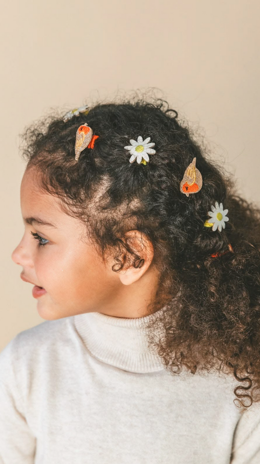 Plumeria & Purple Butterfly Hairclips