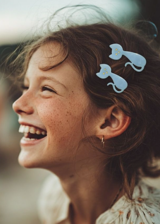 Dragonfly & Periwinkle Hairclips